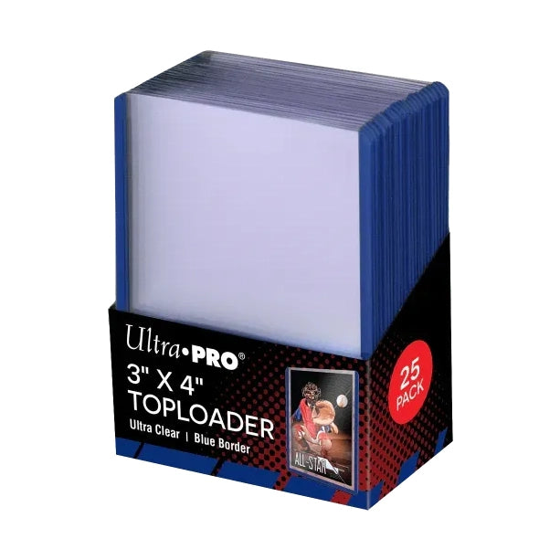 Ultra PRO – 3" × 4" Toploader Blue Border (25-Pack)