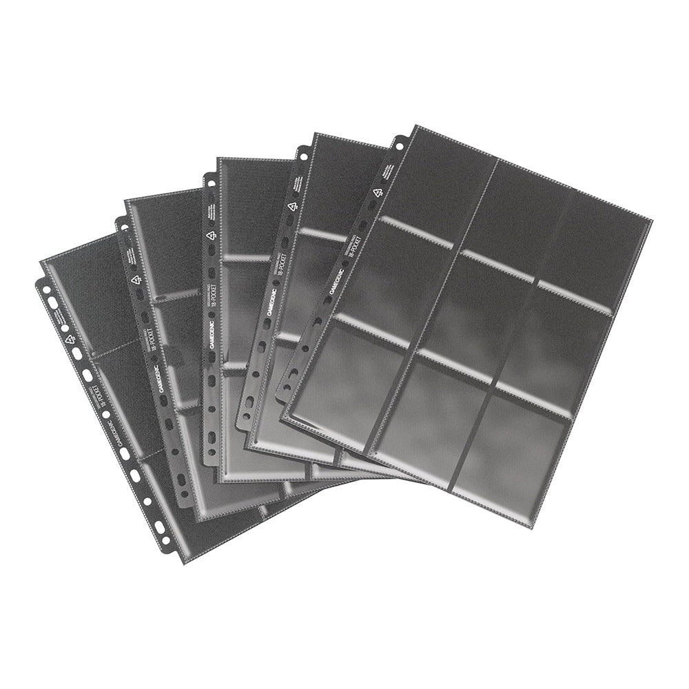 Gamegenic - Sideloading 18-Pocket Pages Pack (10) Black