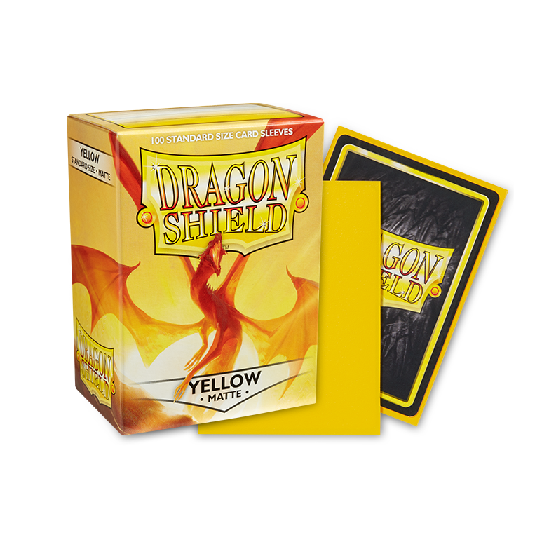 Dragon Shield – Standard Size Matte Sleeves: Yellow (100-Pack)
