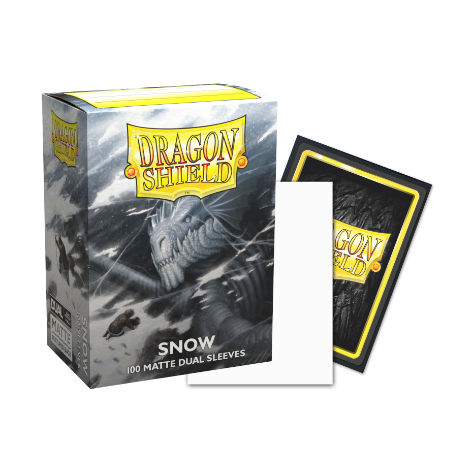 Dragon Shield – Standard Size Dual Matte Sleeves: Snow (100-Pack)