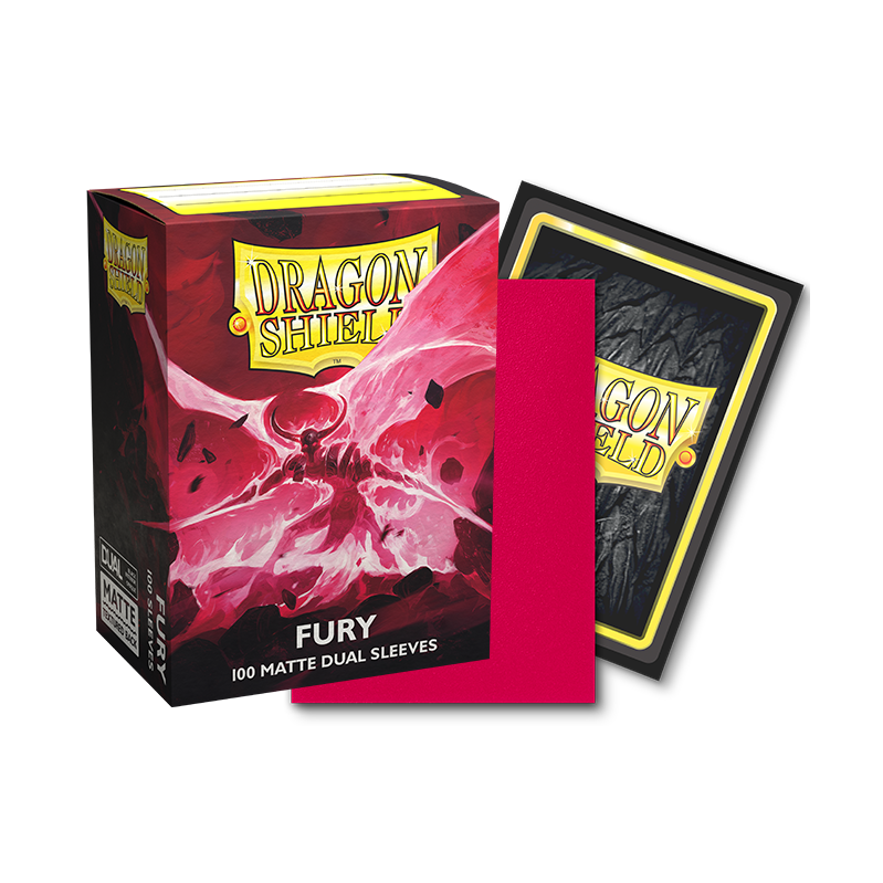 Dragon Shield – Standard Size Dual Matte Sleeves: Fury (100-Pack)