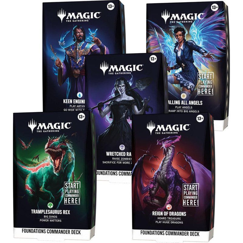 Magic: The Gathering® | Foundations Commander Deck Display (5 Decks) EN