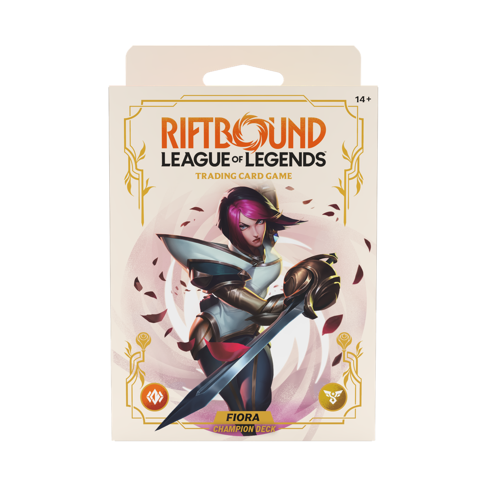 Riftbound: League of Legends TCG – Spiritforged Champion Deck: Fiora Display (4 Decks) – EN