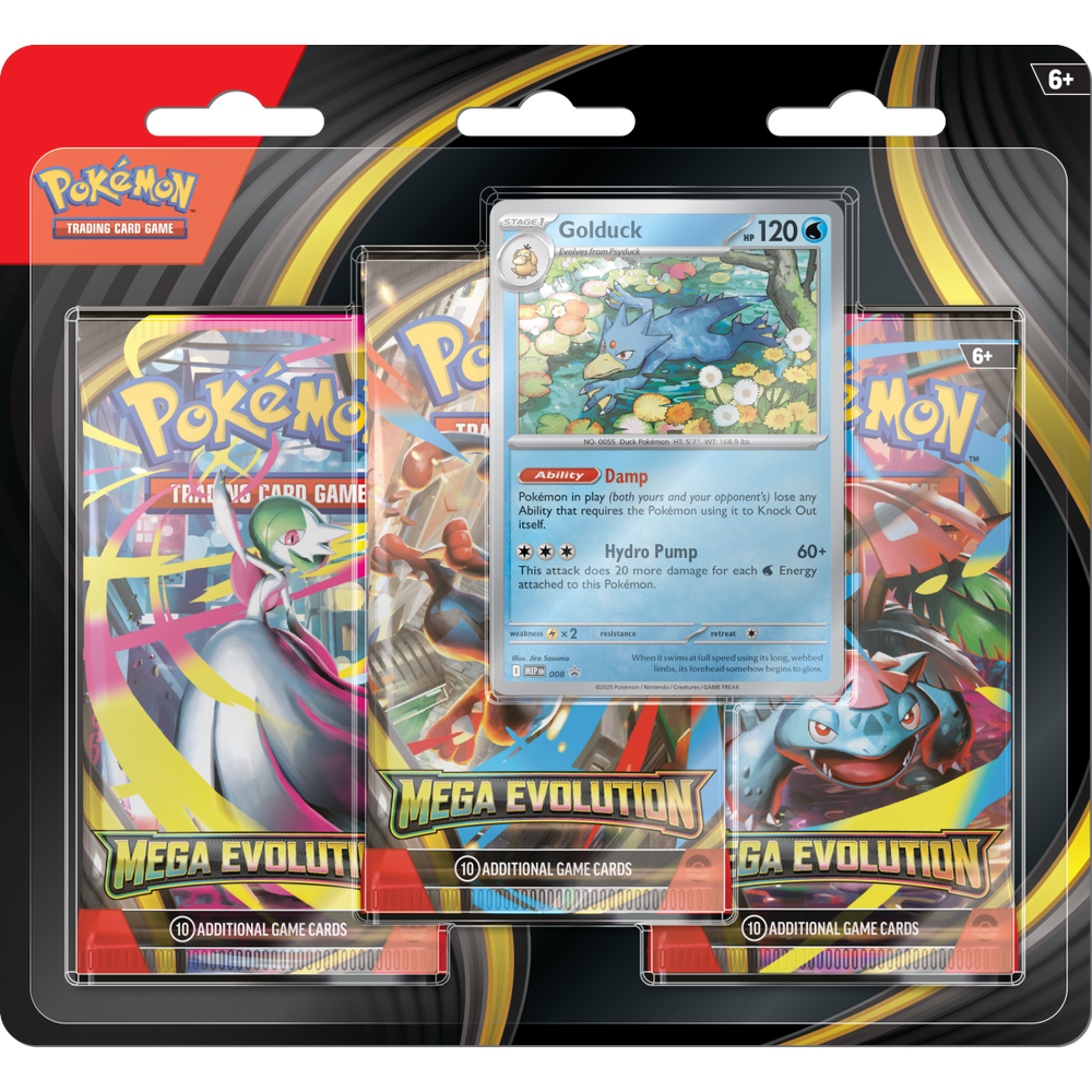 Pokémon TCG: Mega Evolution – 3-Pack Blister Display