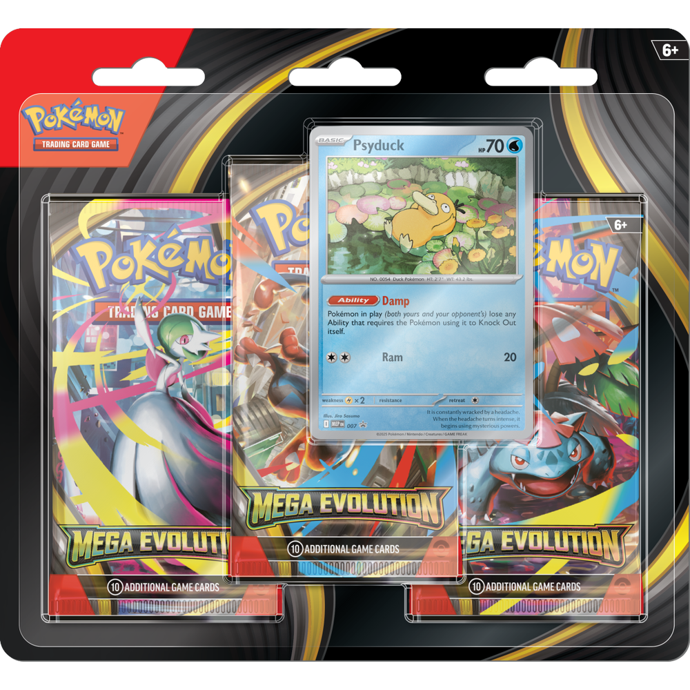 Pokémon TCG: Mega Evolution – 3-Pack Blister Display