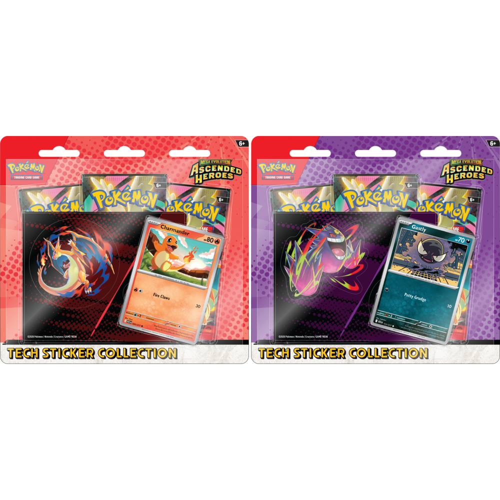 Pokémon TCG: Mega Evolution – Ascended Heroes – Tech Sticker Collection Box Display