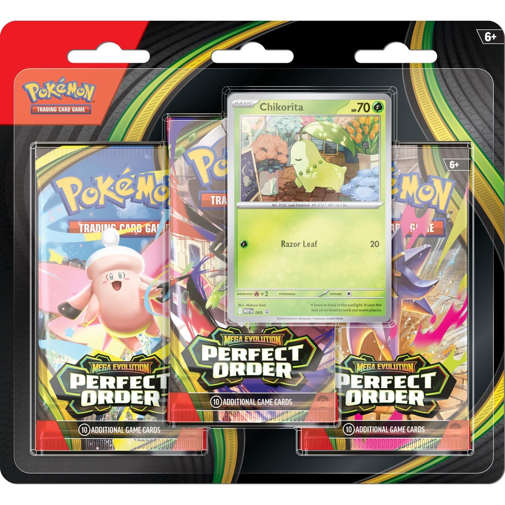 Pokémon TCG: Mega Evolution – Perfect Order – 3-Pack Blister Display
