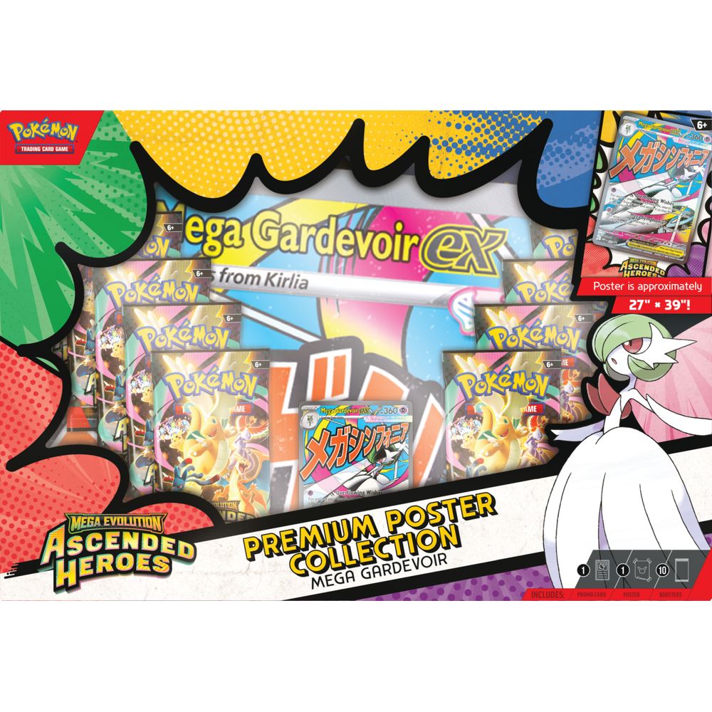 Pokémon TCG: Mega Evolution – Ascended Heroes – Premium Poster Collection Display
