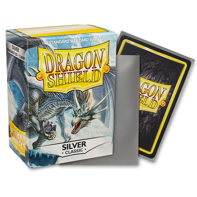 Dragon Shield – Standard Size Classic Sleeves: Silver (100-Pack)