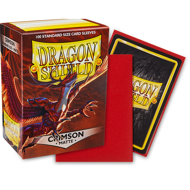 Dragon Shield – Standard Size Matte Sleeves: Crimson (100-Pack)