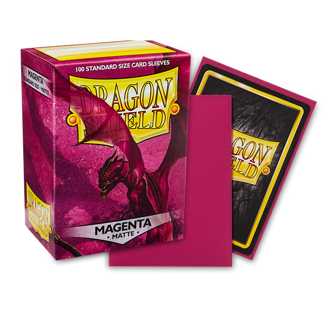 Dragon Shield – Standard Size Matte Sleeves: Magenta (100-Pack)