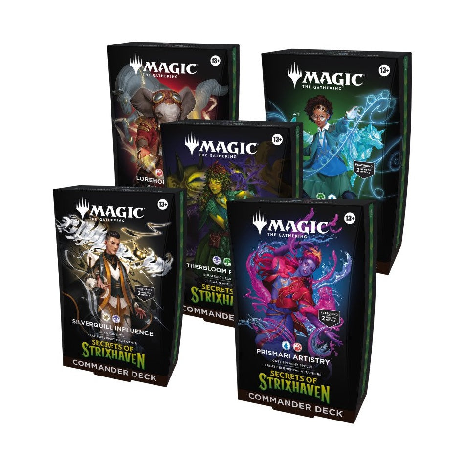 Magic: The Gathering® | Secrets of Strixhaven Commander Decks Display (5 Decks)