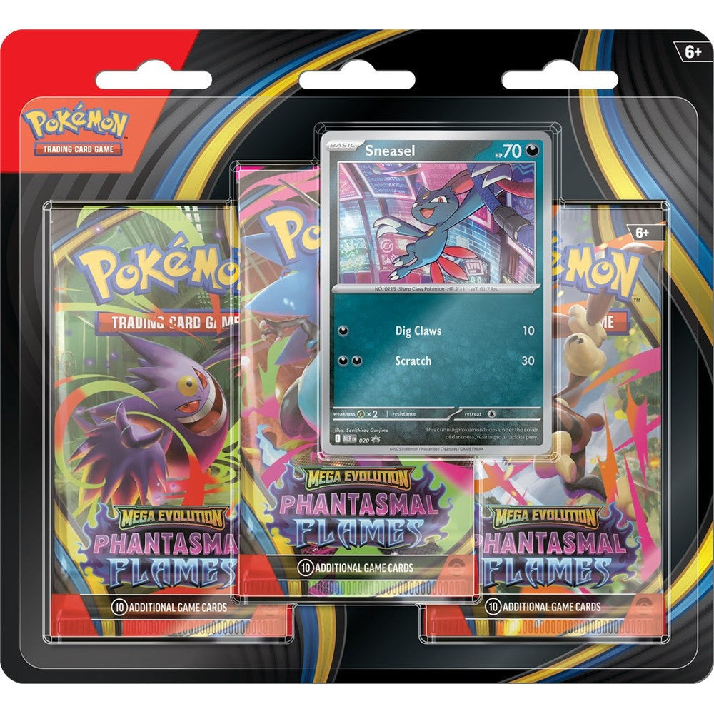 Pokémon TCG: Mega Evolution – Phantasmal Flames – 3-Pack Blister Display