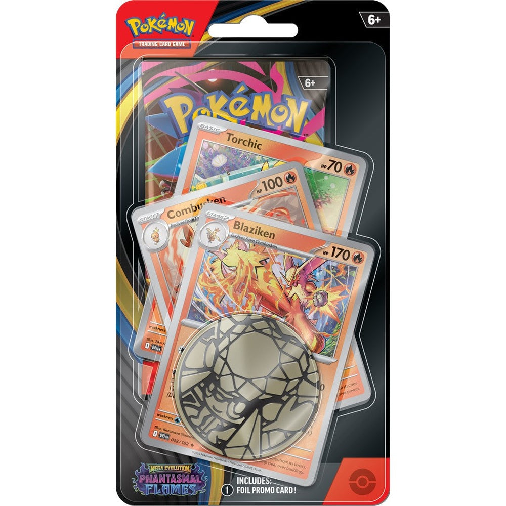 Pokémon TCG: Mega Evolution – Phantasmal Flames – Premium Checklane Blister Display