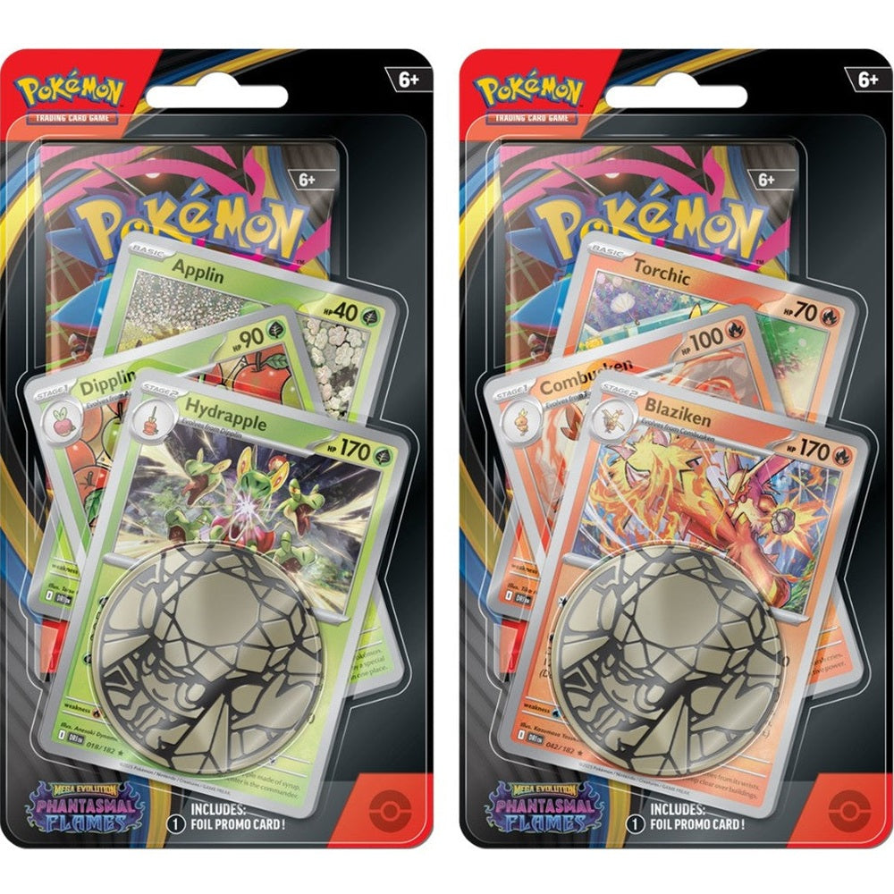 Pokémon TCG: Mega Evolution – Phantasmal Flames – Premium Checklane Blister Display