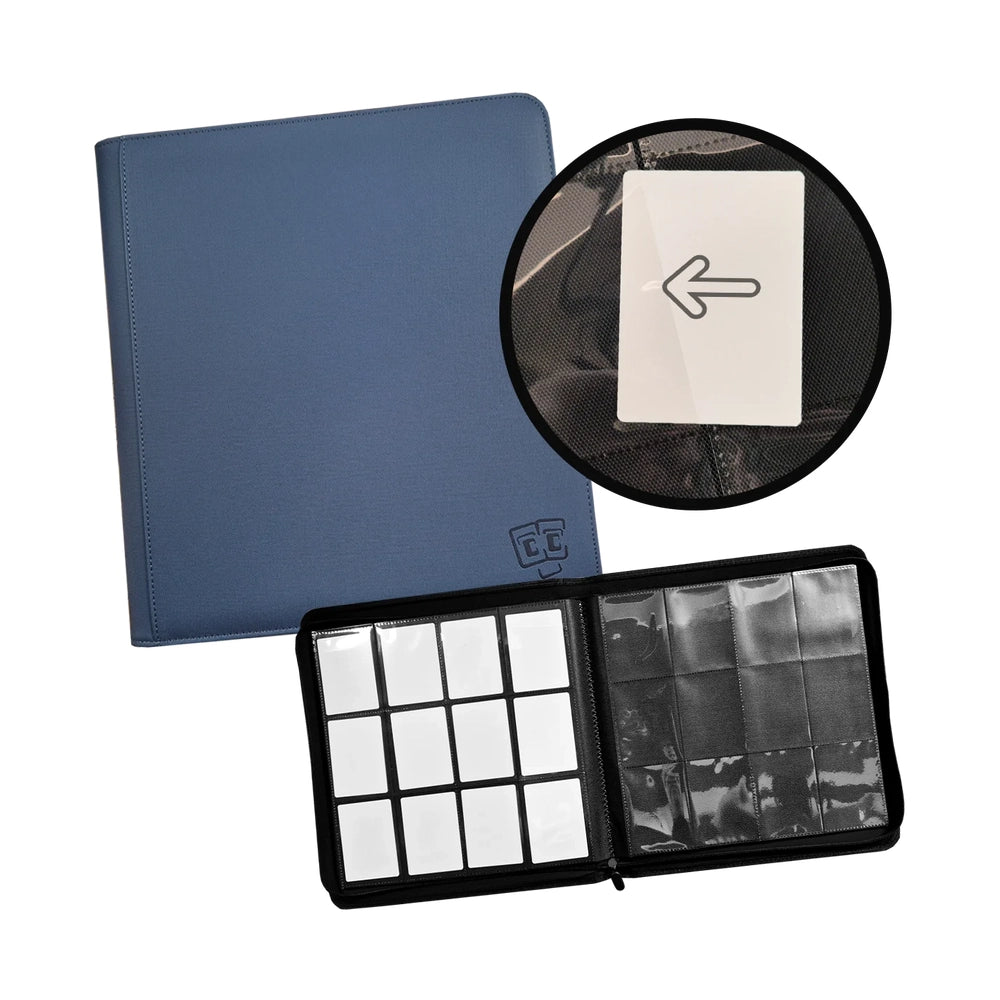 TCG Guru® 12-Pocket Binder Xenon - Dark Blue (Zippered)